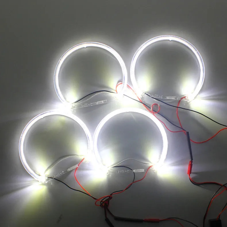 Rockeybright A+A LED angel eyes for BMW angel eye halo rings light E36 E38 E39 E46 projector white yellow crystal LED angel eyes