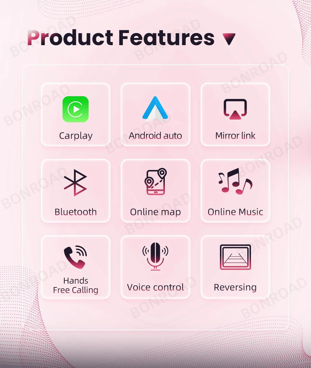 BONROAD Wireless Carplay Touch Screen For BMW 3 5 Series E60 E61 E62 E63 E90 E91 E92 Car Radio Multimedia Player Stereo GPS