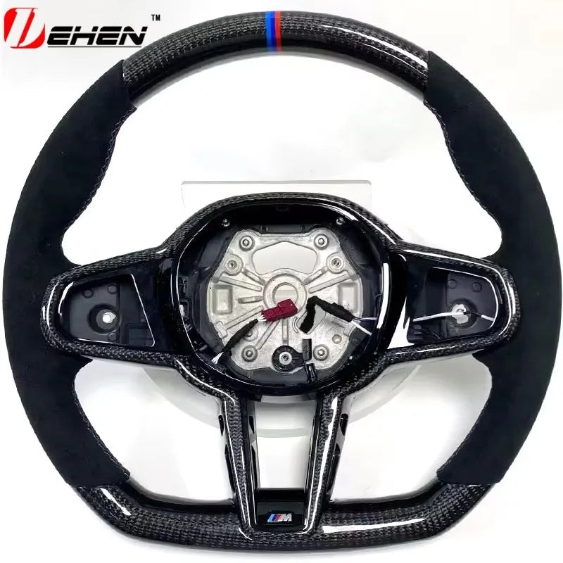 Carbon Fiber Steering Wheel For BMW New X3M X4M X5M X6M M5 F90 F95 F96 F97 F98 2019-2023 Old Upgrade New 2025 M4 Customized