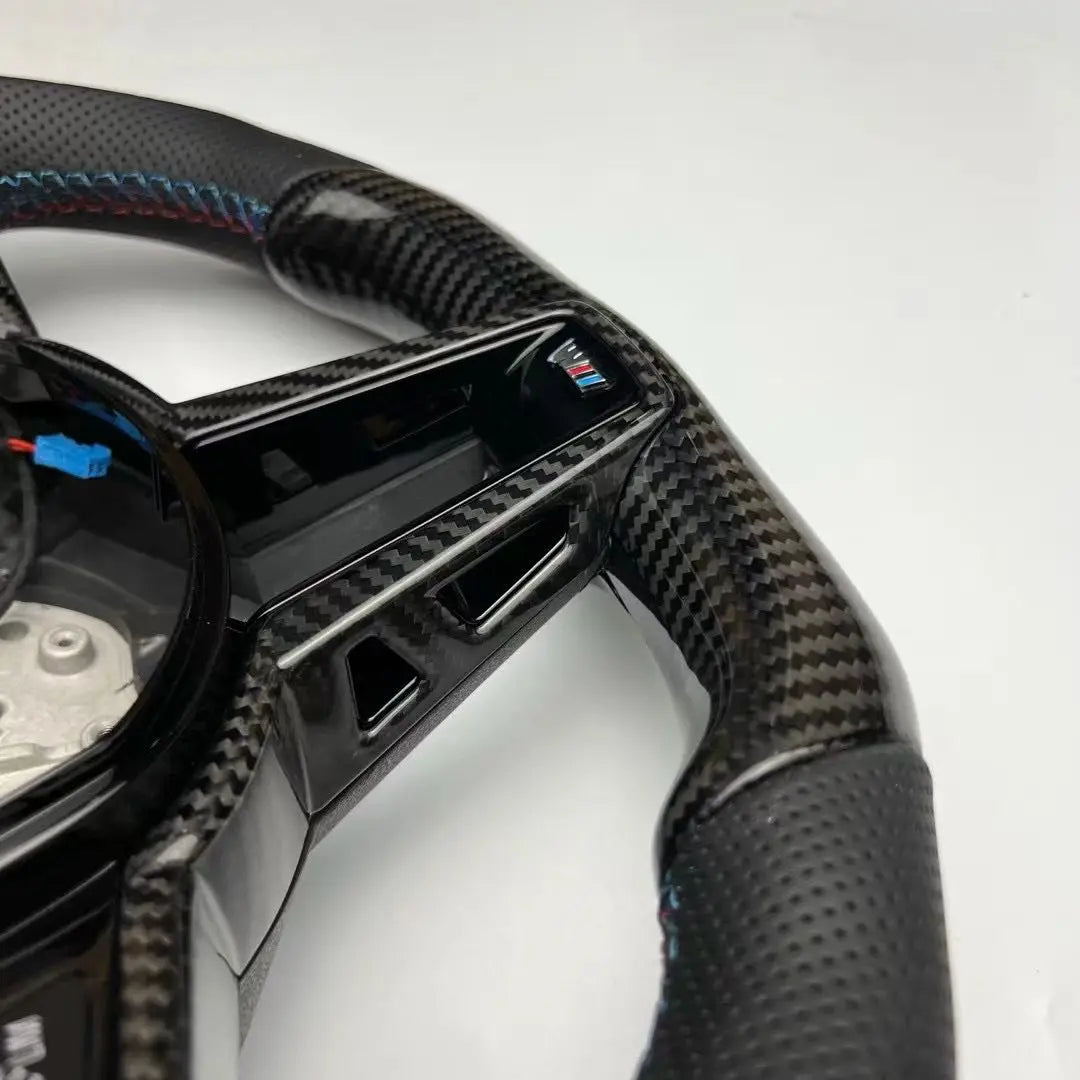 Carbon Fiber Steering Wheel For BMW New X3M X4M X5M X6M M5 F90 F95 F96 F97 F98 2019-2023 Old Upgrade New 2025 M4 Customized