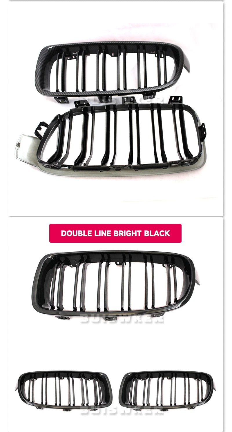 High Quality ABS Car Styling Front Kidney Grille Dual Slat Grille For BMW F30 F31 F35 2012-2018 320i 325i 328i Auto Accessories