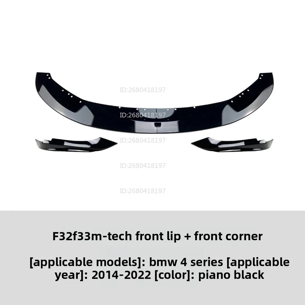 For BMW 4 Series Bmw F33 F32 14-20 Front Lip Front Shovel Front Wrap Corner Car Stickers Exterior Modification Accessories