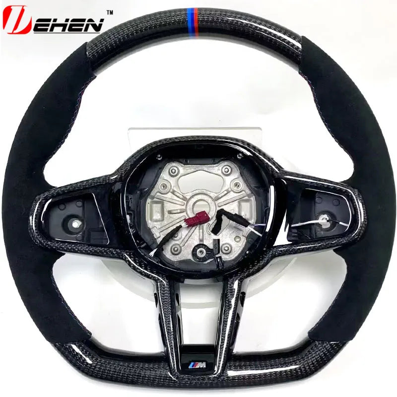 Carbon Fiber Steering Wheel For BMW New X3M X4M X5M X6M M5 F90 F95 F96 F97 F98 2019-2023 Old Upgrade New 2025 M4 Customized
