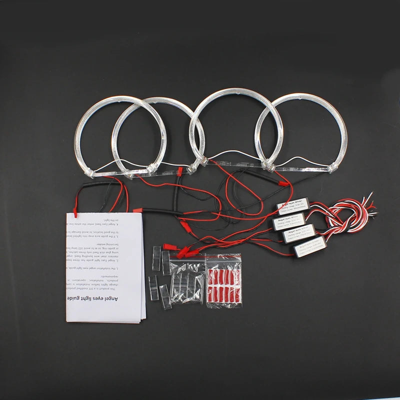 Rockeybright A+A LED angel eyes for BMW angel eye halo rings light E36 E38 E39 E46 projector white yellow crystal LED angel eyes