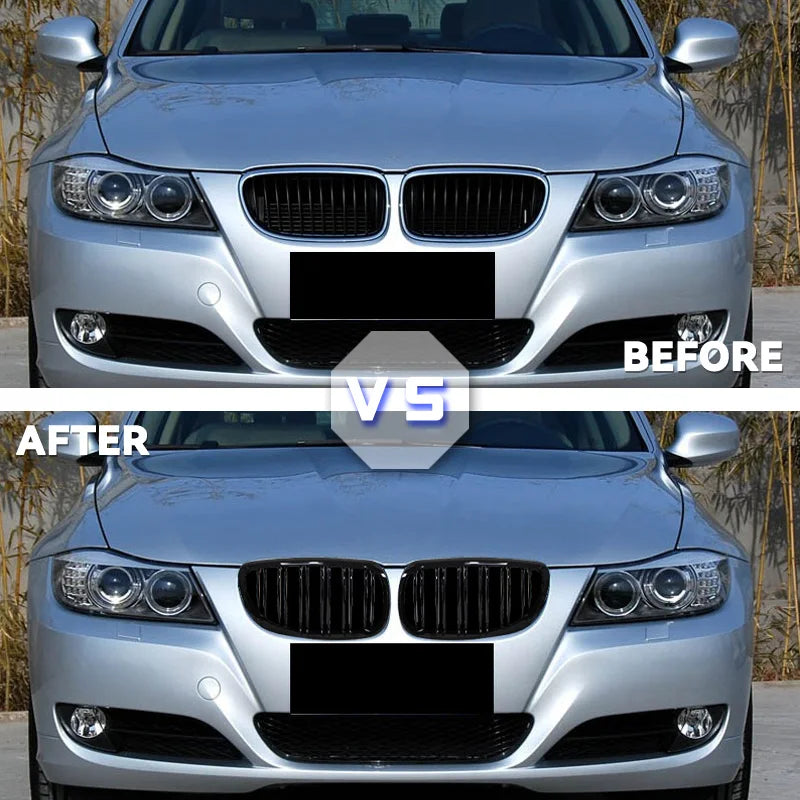 Front Bumper Kidney Grill For BMW E92 E93 M3 2006-2009 Gloss Black Dual Line Grille Car Styling Racing Grilles Replacement Part