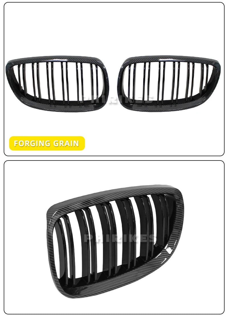 Front Bumper Kidney Grill For BMW E92 E93 M3 2006-2009 Gloss Black Dual Line Grille Car Styling Racing Grilles Replacement Part