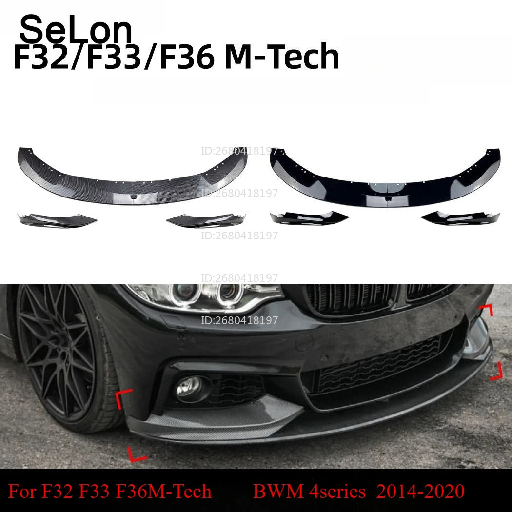 For BMW 4 Series Bmw F33 F32 14-20 Front Lip Front Shovel Front Wrap Corner Car Stickers Exterior Modification Accessories