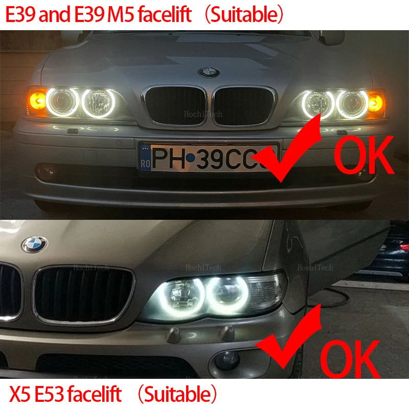 For BMW E39 E81 E82 E87 E88 X5 E53 E60 E61 E63 E64 X3 E83 120w Error Free LED Angel Eyes Marker Lights Bulbs White Top Quality