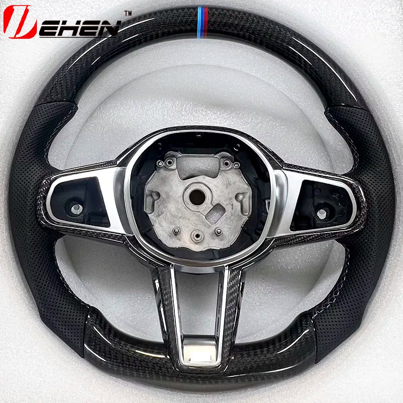 Carbon Fiber Steering Wheel For BMW New X3M X4M X5M X6M M5 F90 F95 F96 F97 F98 2019-2023 Old Upgrade New 2025 M4 Customized