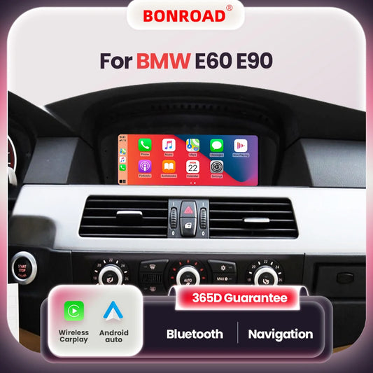 BONROAD Wireless Carplay Touch Screen For BMW 3 5 Series E60 E61 E62 E63 E90 E91 E92 Car Radio Multimedia Player Stereo GPS