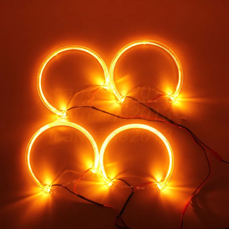 Rockeybright A+A LED angel eyes for BMW angel eye halo rings light E36 E38 E39 E46 projector white yellow crystal LED angel eyes