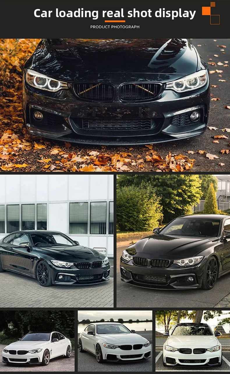 For BMW 4 Series Bmw F33 F32 14-20 Front Lip Front Shovel Front Wrap Corner Car Stickers Exterior Modification Accessories
