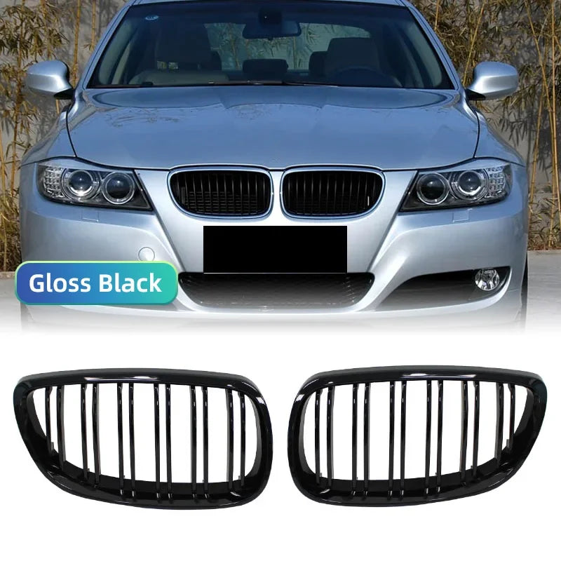Front Bumper Kidney Grill For BMW E92 E93 M3 2006-2009 Gloss Black Dual Line Grille Car Styling Racing Grilles Replacement Part