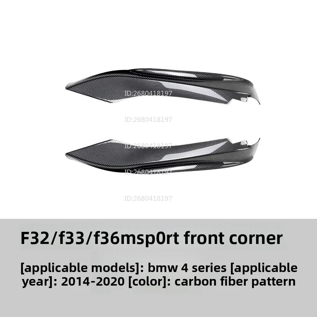 For BMW 4 Series Bmw F33 F32 14-20 Front Lip Front Shovel Front Wrap Corner Car Stickers Exterior Modification Accessories
